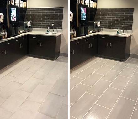 These Floors in Park Ridge Receive a Full Restoration From Our Grout  Cleaning Experts