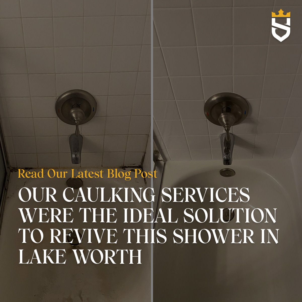 Our Caulking Services Were the Ideal Solution To Revive This Shower in Lake Worth